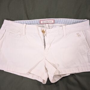 Abercrombie & Fitch White Jean Shorts Classic Style